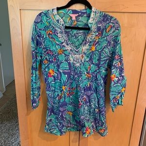 Lilly Pulitzer tunic beaded top medium